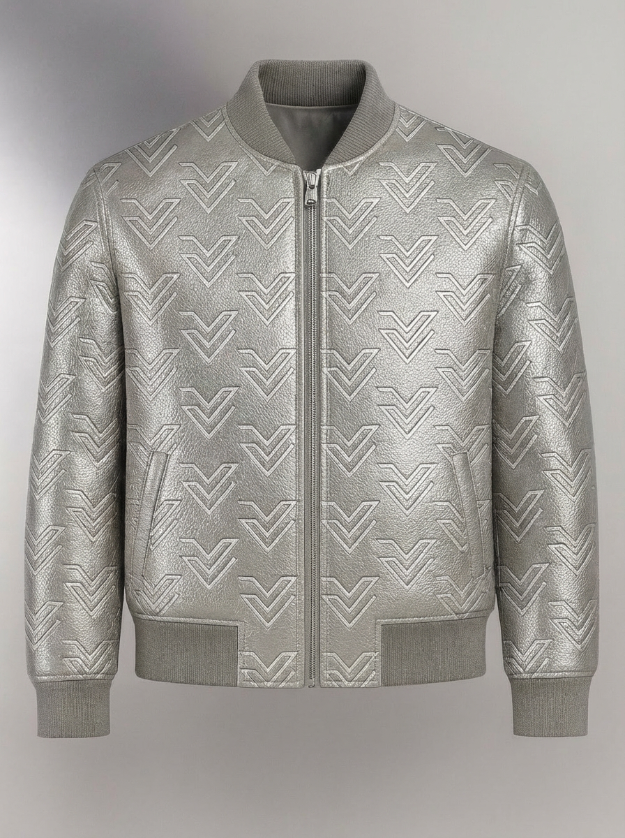 Bomber Embossed silver