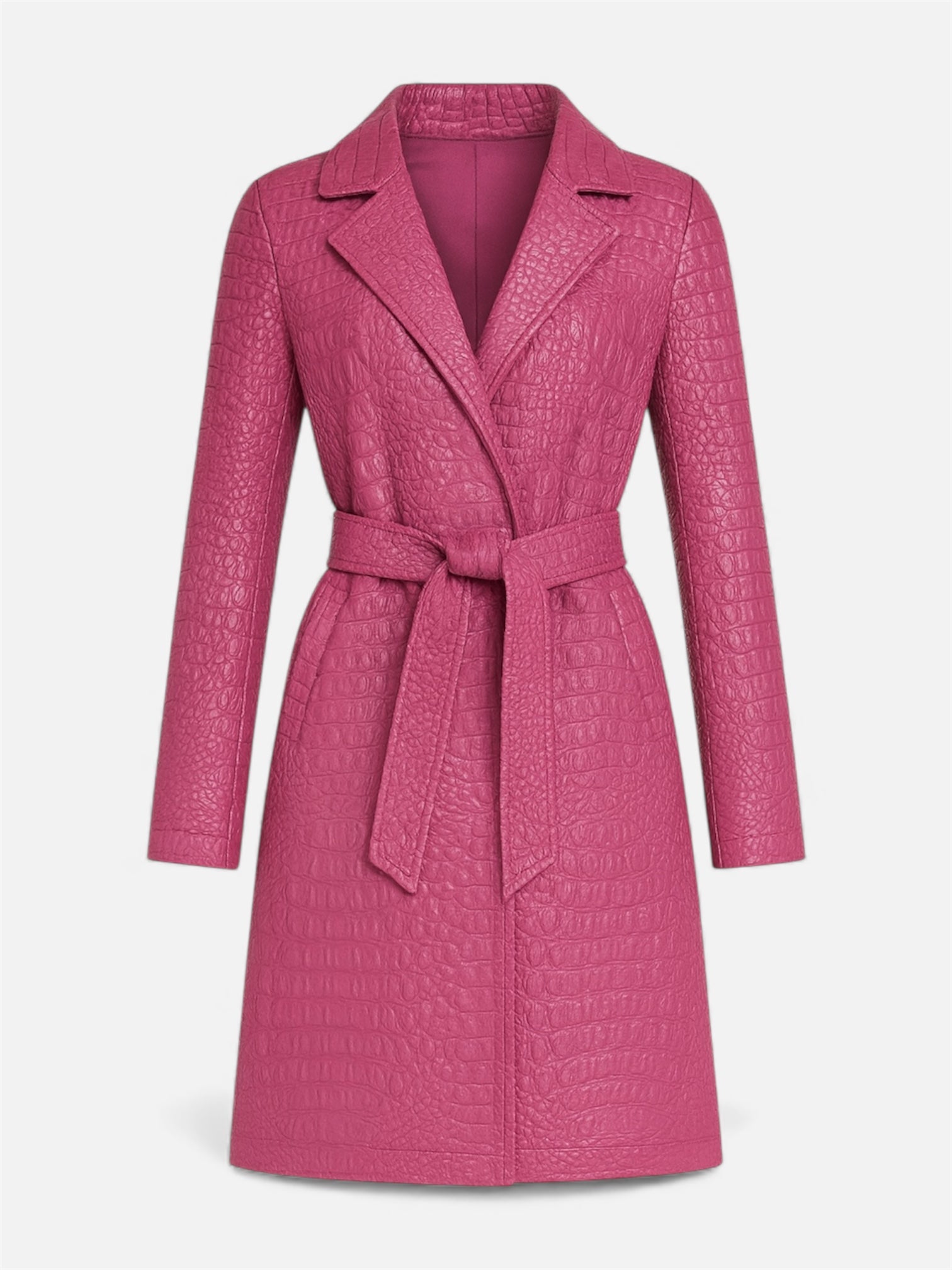 Cappotto pelle stampa pitone